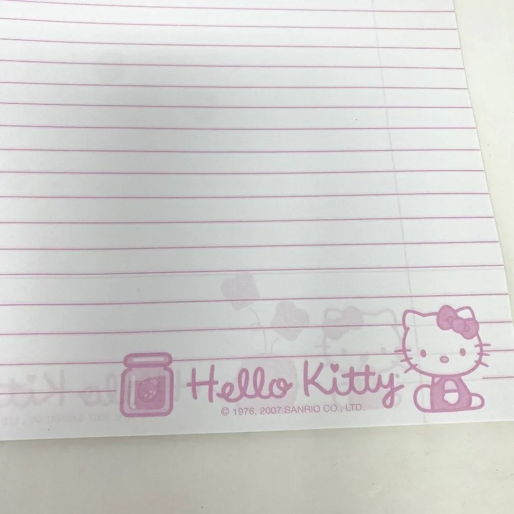 Sanrio Hello Kitty Wide Rule Spiral Notebook Preowned Approx 60 Pages